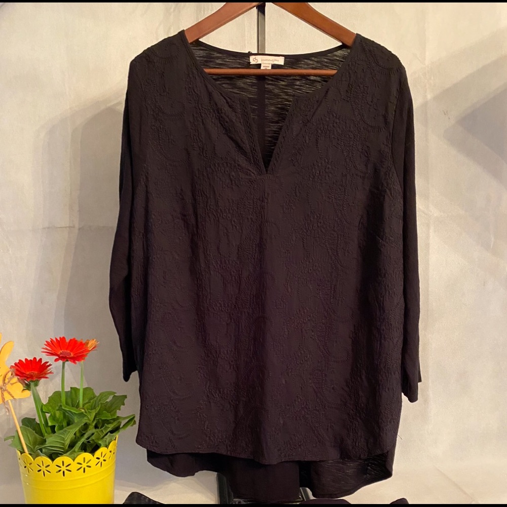 🖤🤍EUC Basic Black Women’s Tunic Size 1X🖤🤍